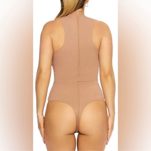 Naked Wardrobe NWOT Size Small Ribbed Racer Back Bodysuit - Picture 2 of 13